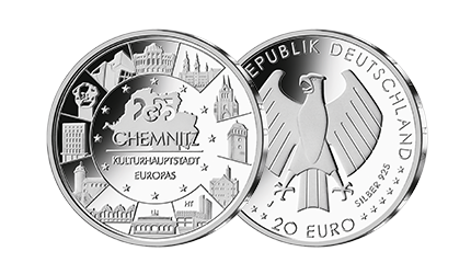 20-Euro-Silbermünze 2025 "Chemnitz - Kulturhauptstadt Europas 2025"
